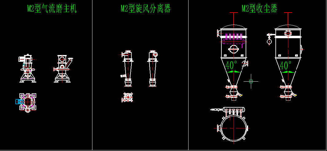 沈飞粉体QLM-2型气流粉碎机布局图